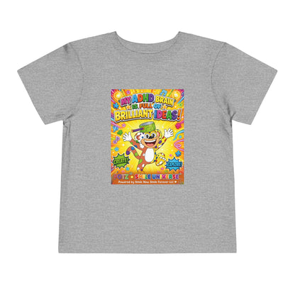 Potz™ Toddler Short Sleeve Tee – "My ADHD Brain is Full of Brilliant Ideas!" Graphic Tee | Smile Universe Collection