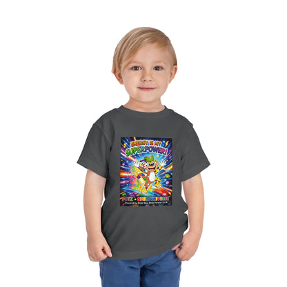 Potz™ Toddler Short Sleeve Tee – "Energy is My Superpower!" Graphic Tee | Smile Universe Collection