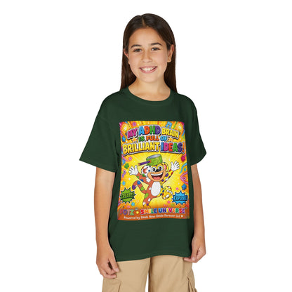 Potz™ Youth DryBlend® T-Shirt – "My ADHD Brain is Full of Brilliant Ideas!" Graphic Tee | Smile Universe Collection