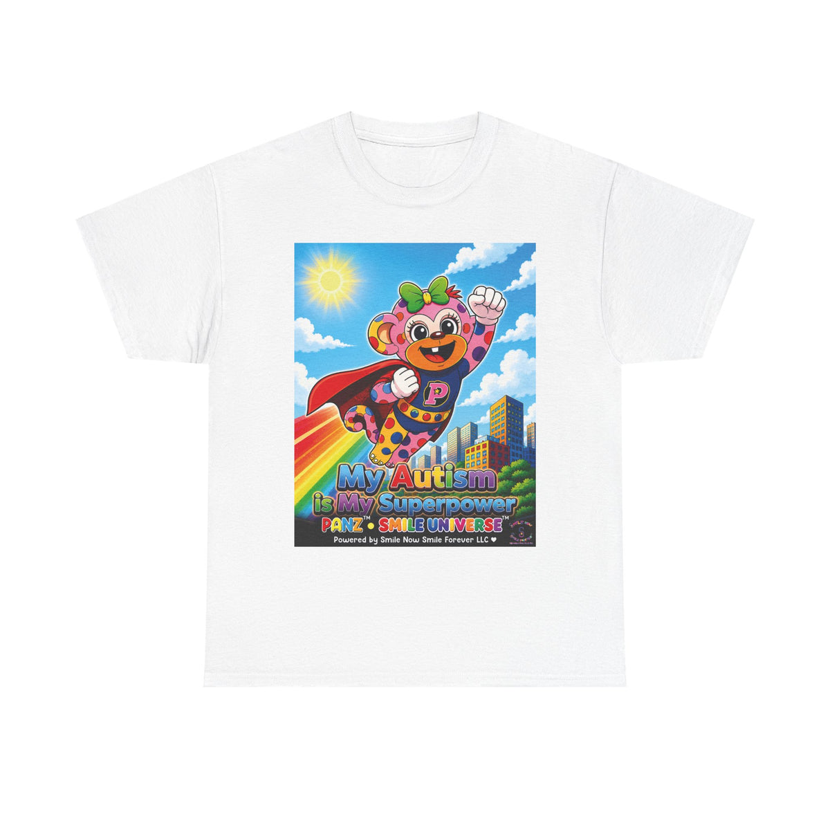 Panz™ Unisex Heavy Cotton™ Tee – "My Autism is My Superpower" Graphic | Smile Universe Collection