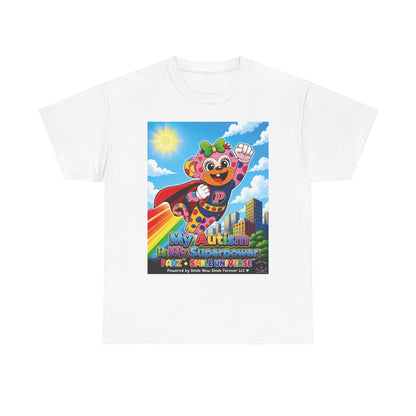 Panz™ Unisex Heavy Cotton™ Tee – "My Autism is My Superpower" Graphic | Smile Universe Collection