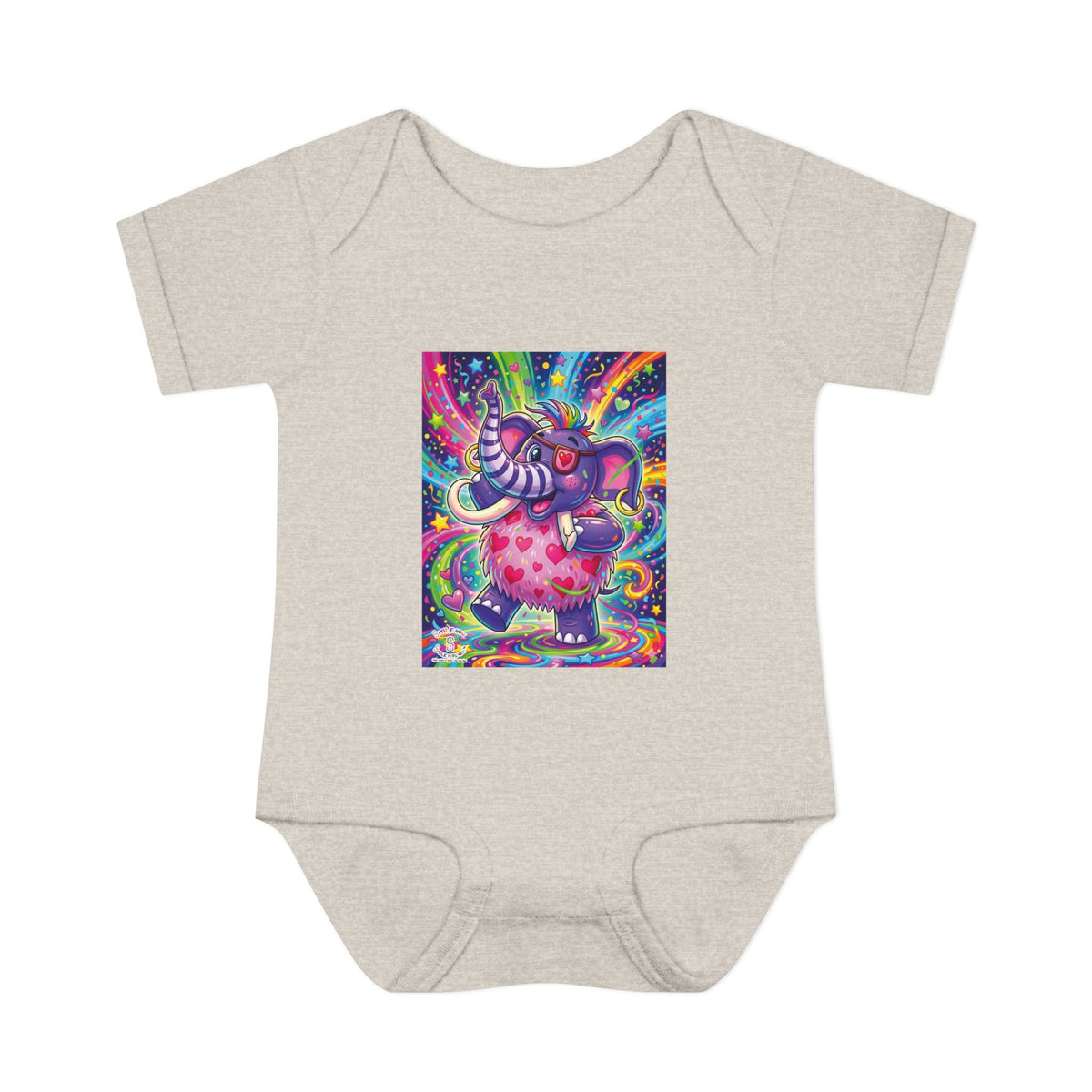 Piklez™ Infant Baby Rib Bodysuit – "Born to Celebrate!" Graphic | Smile Universe Collection