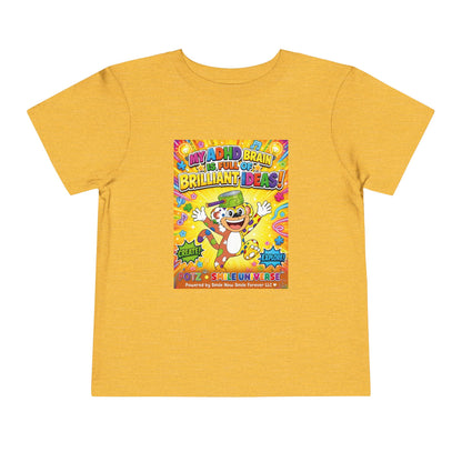 Potz™ Toddler Short Sleeve Tee – "My ADHD Brain is Full of Brilliant Ideas!" Graphic Tee | Smile Universe Collection
