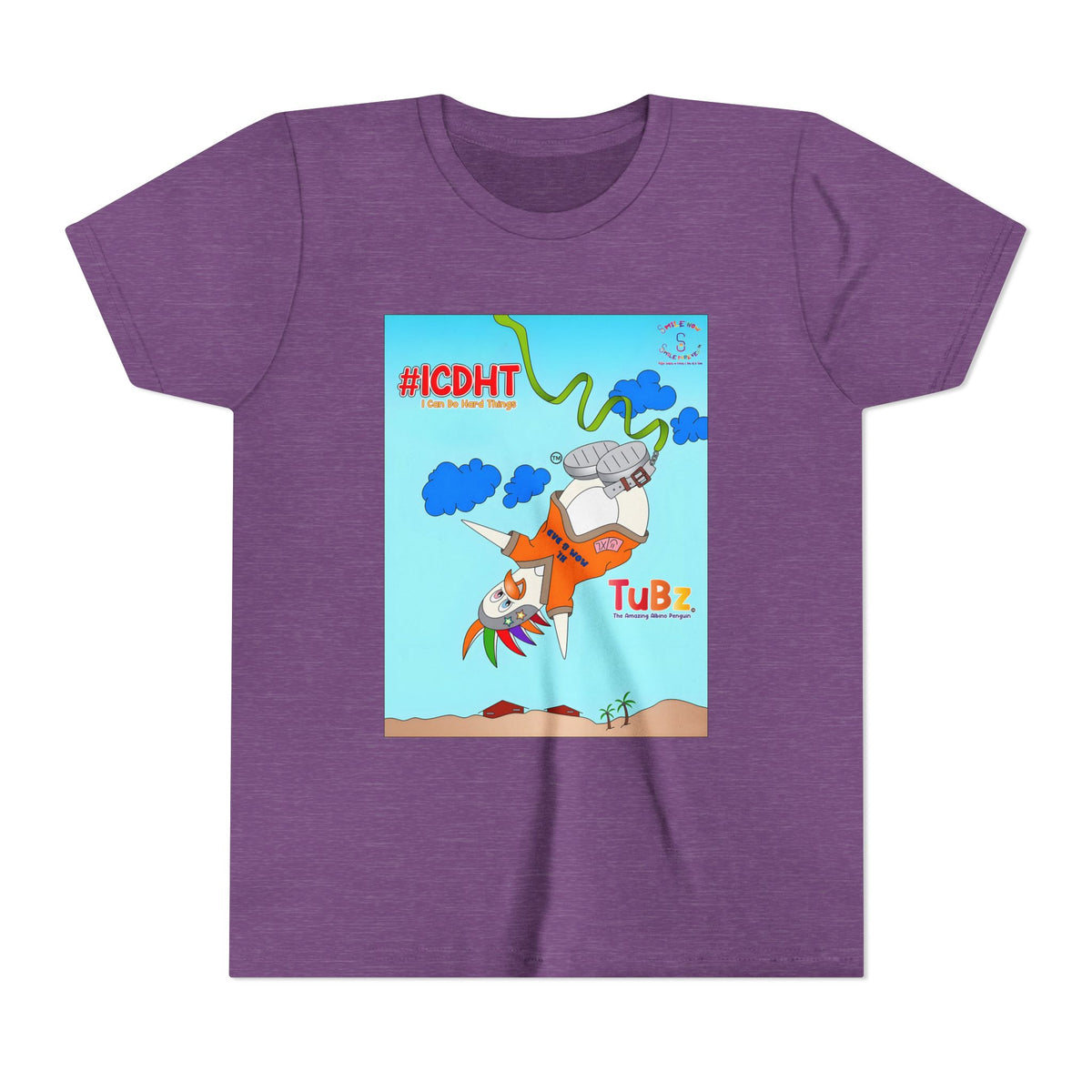 TuBz™ "I Can Do Hard Things" Youth T-Shirt | Youth Short Sleeve Tee - Motivational Kids Graphic Tee