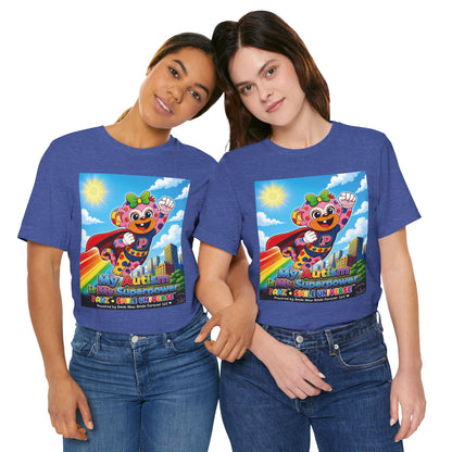 Panz™ Unisex Jersey Short Sleeve Tee – "My Autism is My Superpower" Graphic | Smile Universe Collection