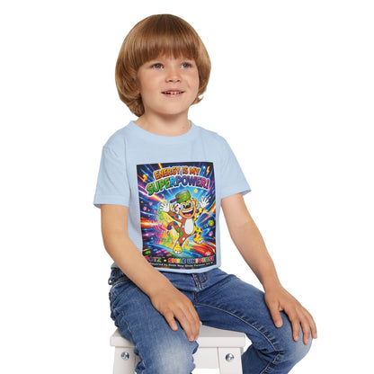 Potz™ Heavy Cotton™ Toddler T-Shirt – "Energy is My Superpower!" Graphic Tee | Smile Universe Collection