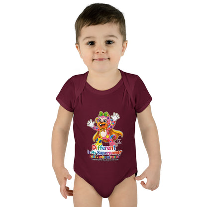 Panz™ Infant Baby Rib Bodysuit – "Different is My Superpower" Graphic | Smile Universe Collection