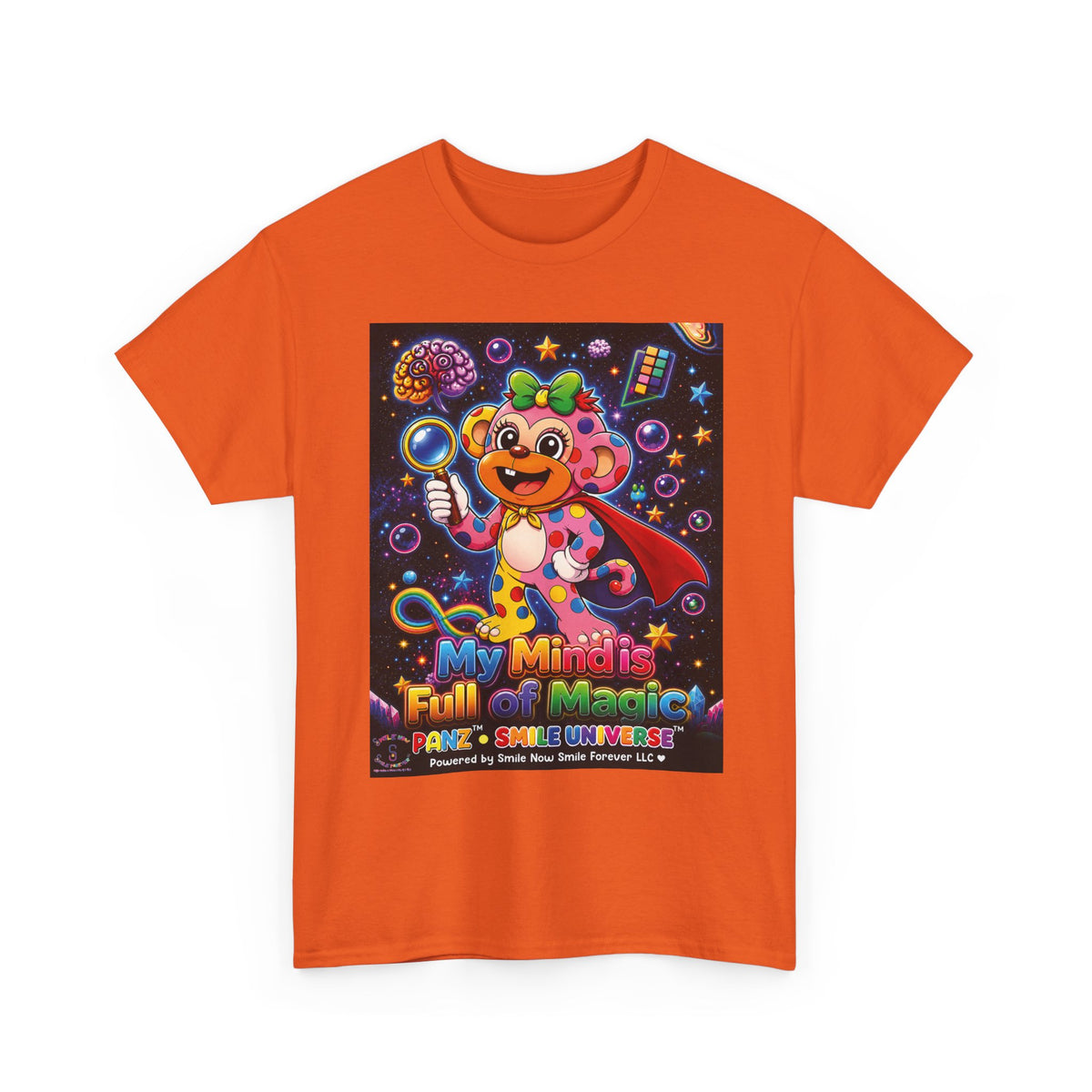 Panz™ Unisex Heavy Cotton™ Tee – "My Mind is Full of Magic" Graphic | Smile Universe Collection