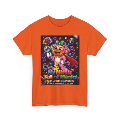 Panz™ Unisex Heavy Cotton™ Tee – "My Mind is Full of Magic" Graphic | Smile Universe Collection