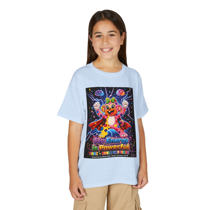Panz™ Youth DryBlend® T-Shirt – "My Energy is Powerful" Graphic Tee | Smile Universe Collection
