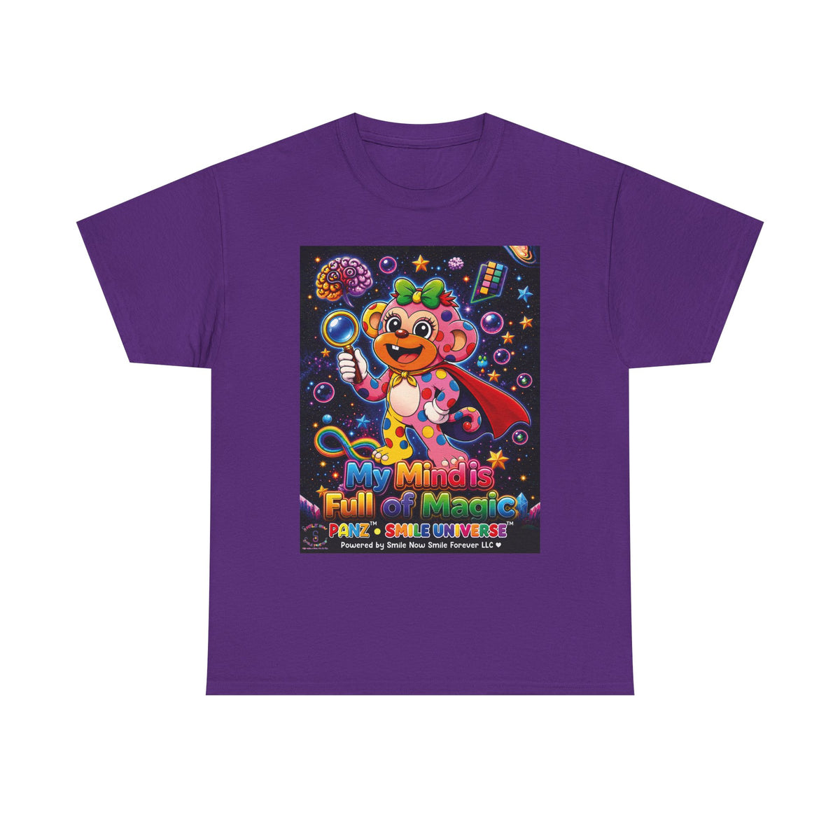 Panz™ Unisex Heavy Cotton™ Tee – "My Mind is Full of Magic" Graphic | Smile Universe Collection