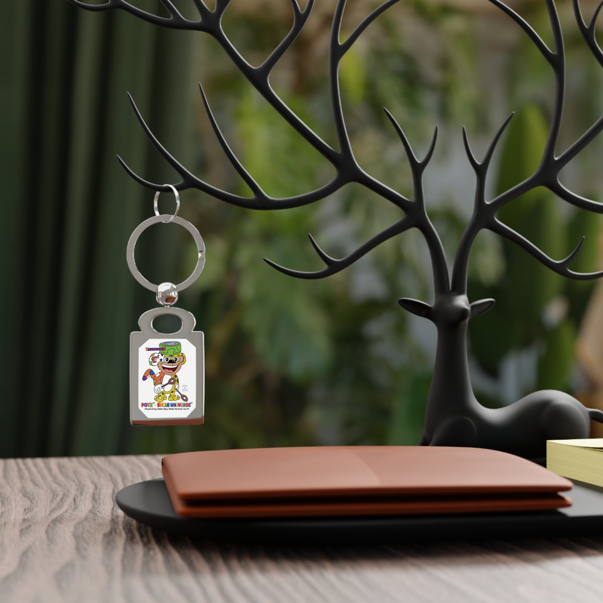 Potz™ Rectangle Photo Keyring – Playful Graphic Keychain | Smile Universe Collection