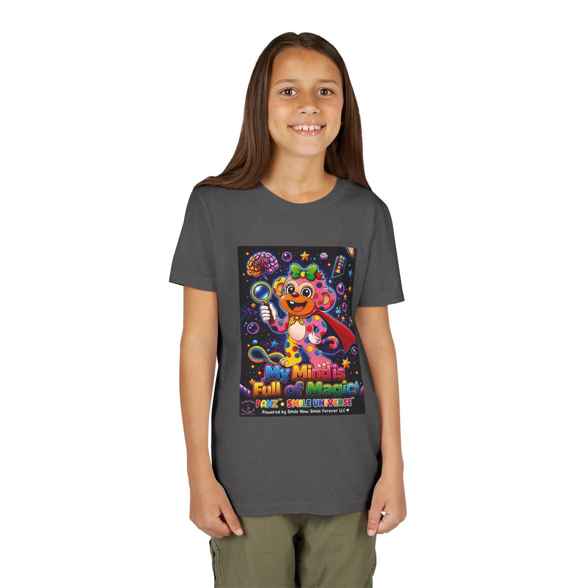 Panz™ Youth Short Sleeve Tee – "My Mind is Full of Magic" Graphic | Smile Universe Collection