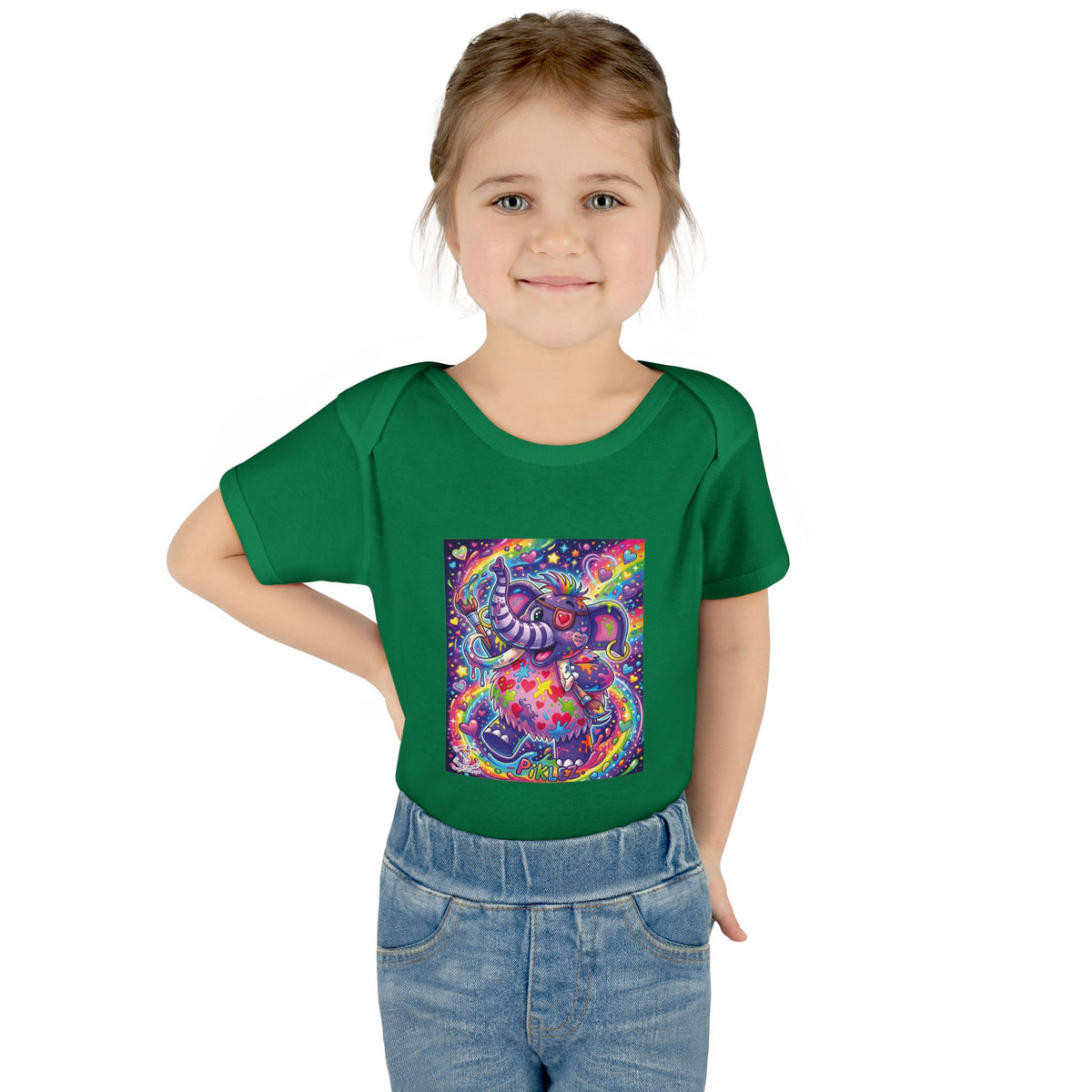 Piklez™ Infant Baby Rib Bodysuit – "Magic Paint!" Graphic | Smile Universe Collection