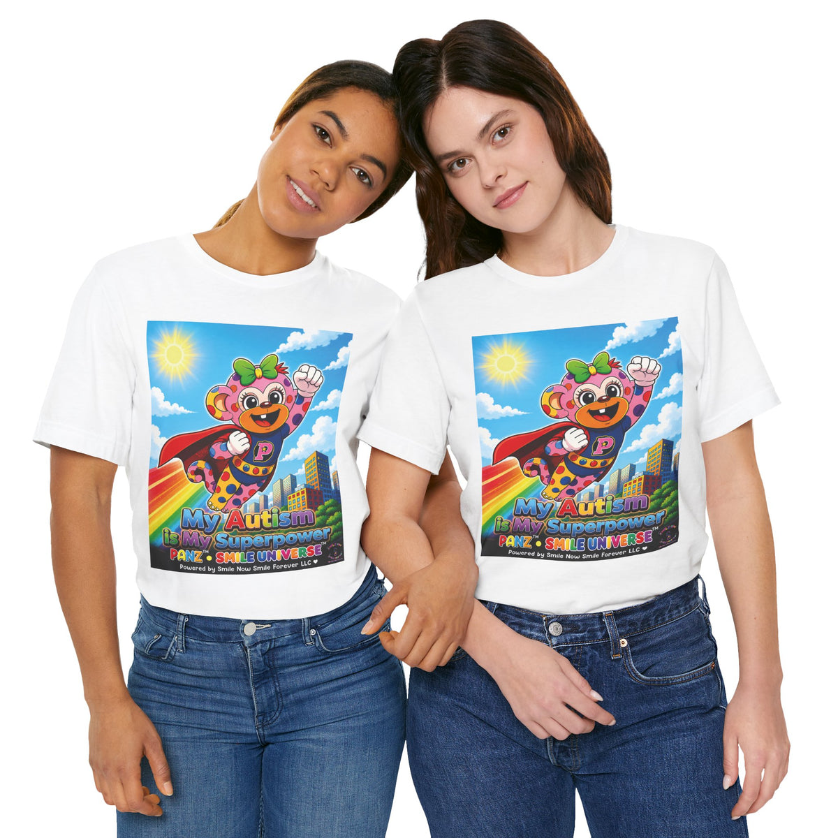 Panz™ Unisex Jersey Short Sleeve Tee – "My Autism is My Superpower" Graphic | Smile Universe Collection