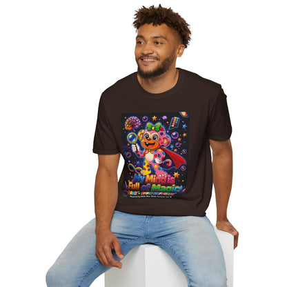 Panz™ Unisex Softstyle T-Shirt – "My Mind is Full of Magic" Graphic | Smile Universe Collection