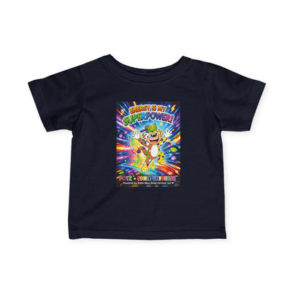 Potz™ Infant Fine Jersey Tee – "Energy is My Superpower!" Graphic Tee | Smile Universe Collection
