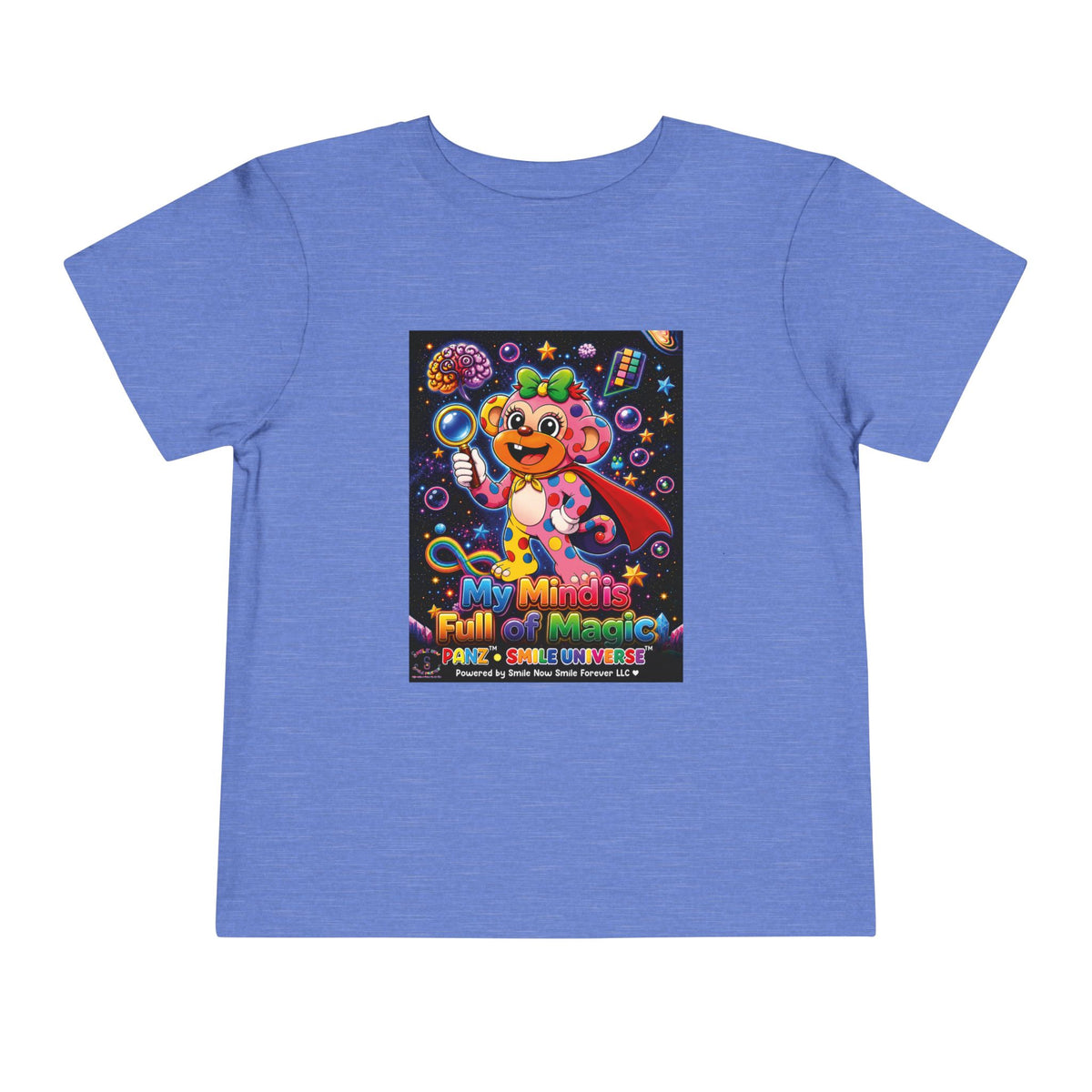 Panz™ Toddler Short Sleeve Tee – "My Mind is Full of Magic" Graphic | Smile Universe Collection