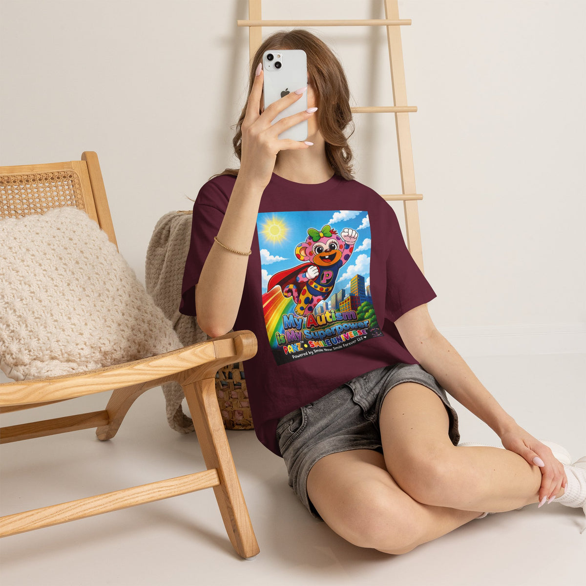 Panz™ Unisex Heavy Cotton™ Tee – "My Autism is My Superpower" Graphic | Smile Universe Collection