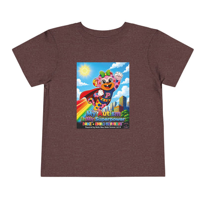 Panz™ Toddler Short Sleeve Tee – "My Autism is My Superpower" Graphic | Smile Universe Collection