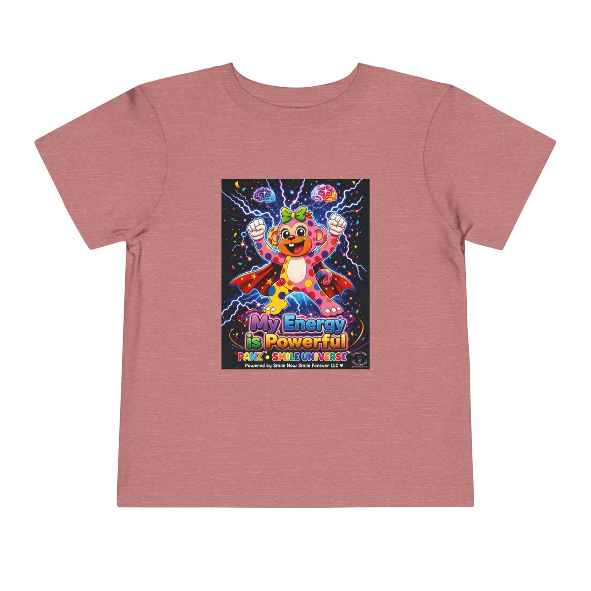 Panz™ Toddler Short Sleeve Tee – "My Energy is Powerful" Graphic Tee | Smile Universe Collection