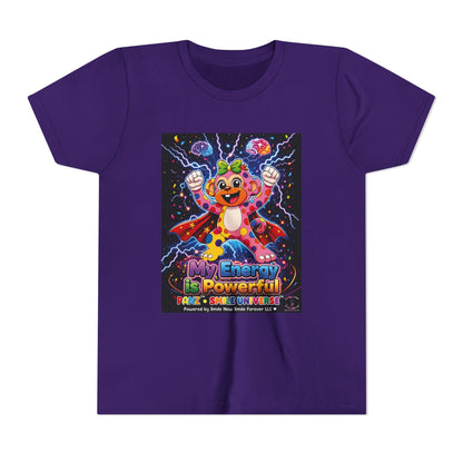 Panz™ Youth Short Sleeve Tee – "My Energy is Powerful" Graphic Tee | Smile Universe Collection