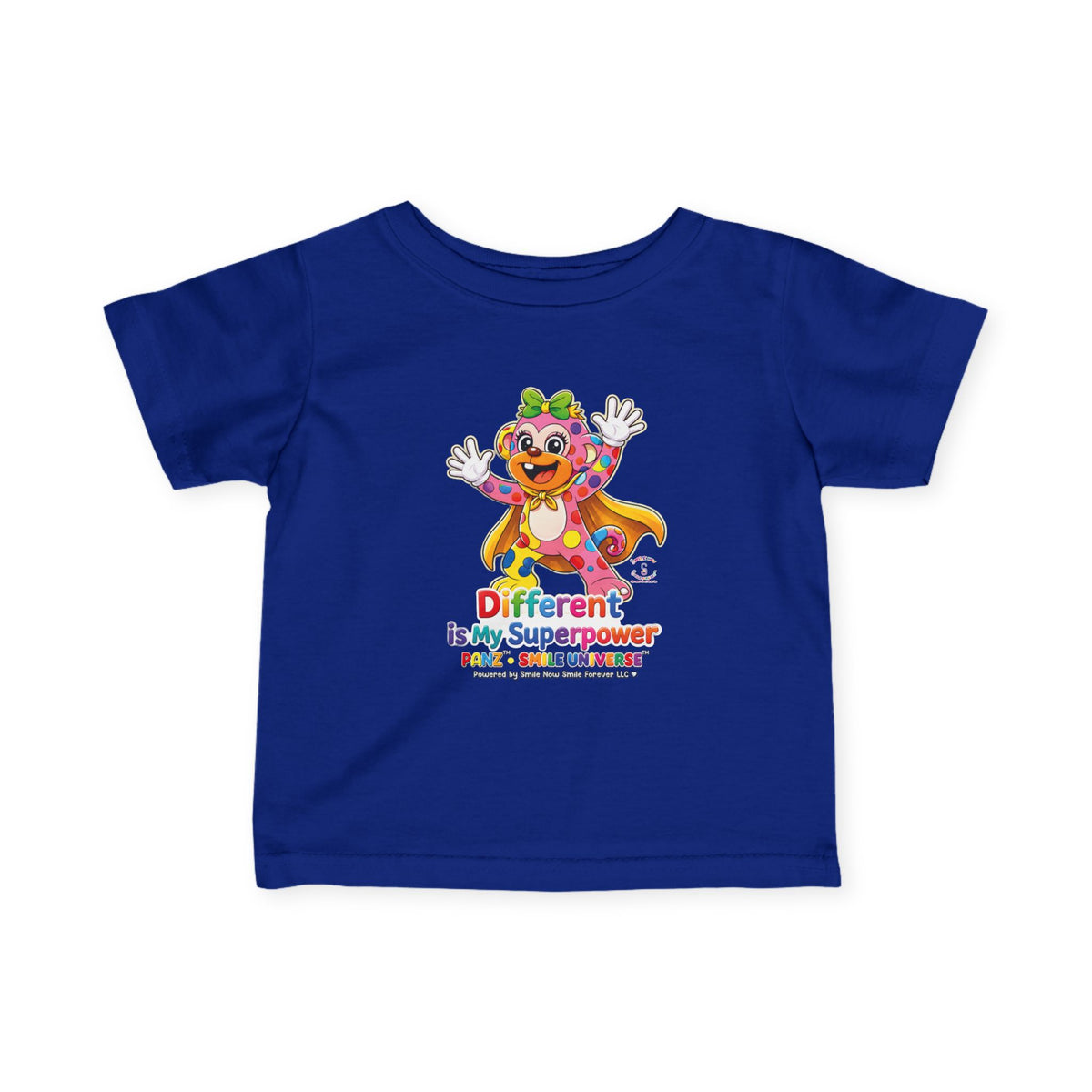 Panz™ Infant Fine Jersey Tee – "Different is My Superpower" Graphic | Smile Universe Collection