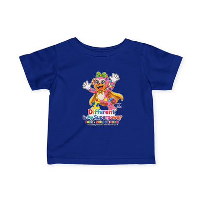 Panz™ Infant Fine Jersey Tee – "Different is My Superpower" Graphic | Smile Universe Collection
