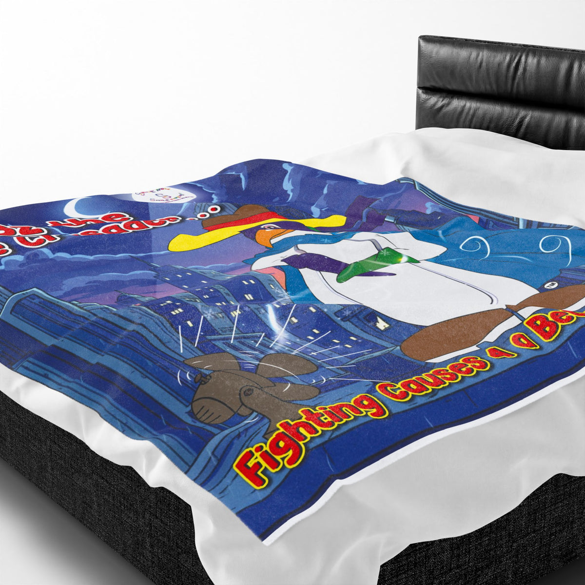 TuBz™ Velveteen Plush Blanket – "Fighting Causes 4 a Better Tomorrow" Graphic | Smile Universe Collection