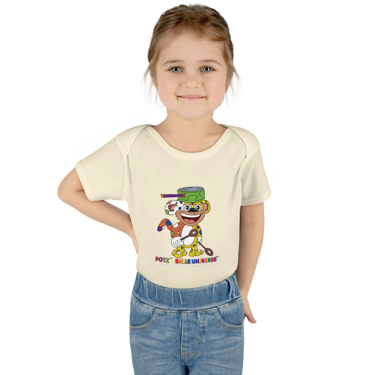 Potz™ Infant Baby Rib Bodysuit – Playful Chef Graphic Onesie | Smile Universe Collection