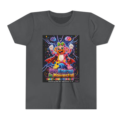 Panz™ Youth Short Sleeve Tee – "My Energy is Powerful" Graphic Tee | Smile Universe Collection