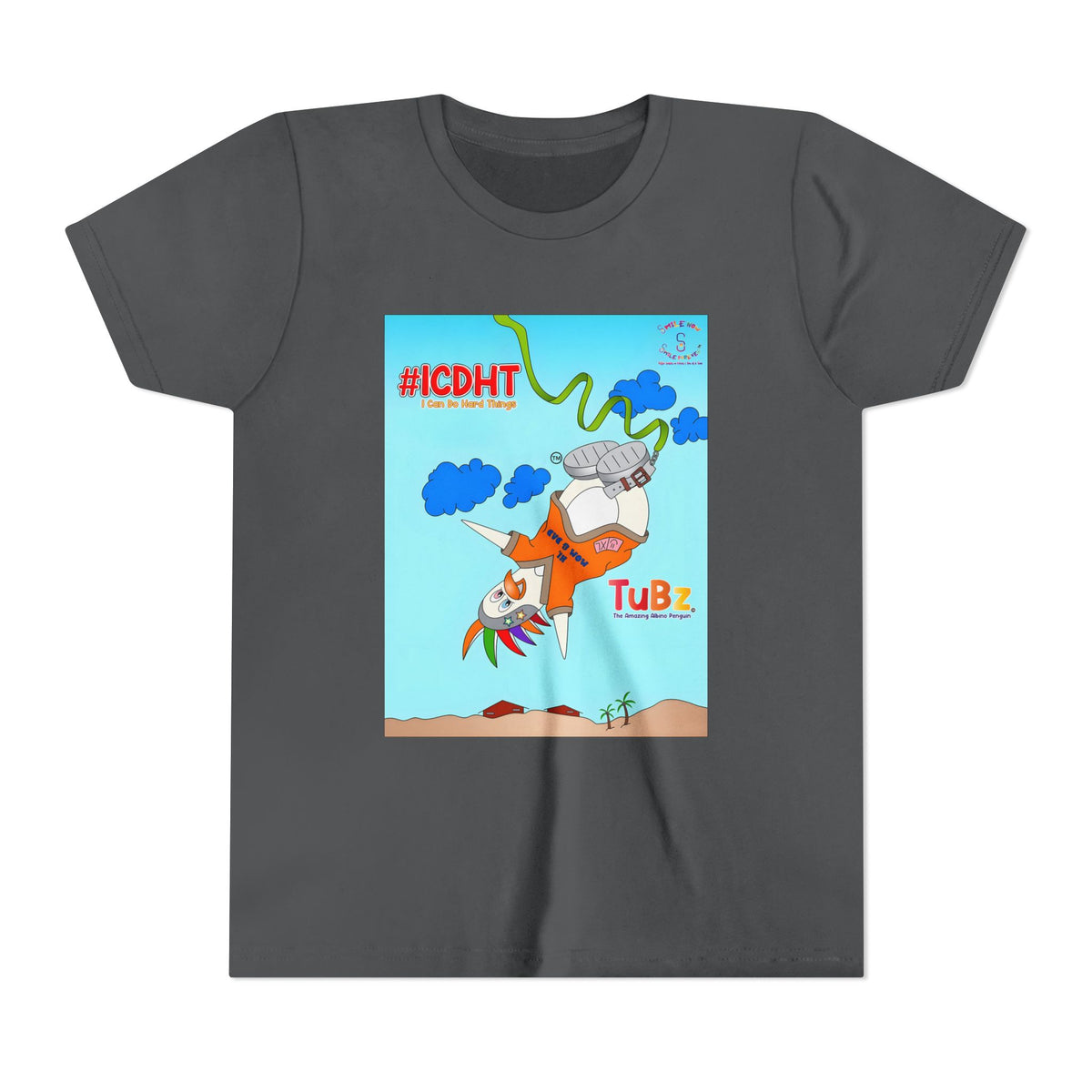 TuBz™ "I Can Do Hard Things" Youth T-Shirt | Youth Short Sleeve Tee - Motivational Kids Graphic Tee