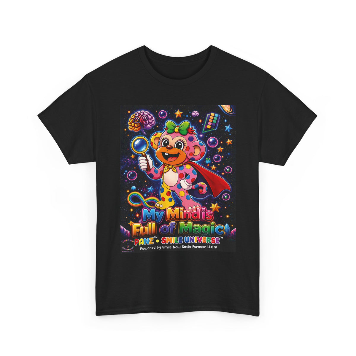 Panz™ Unisex Heavy Cotton™ Tee – "My Mind is Full of Magic" Graphic | Smile Universe Collection