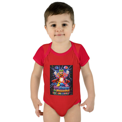 Panz™ Infant Baby Rib Bodysuit – "My Energy is Powerful" Graphic Onesie | Smile Universe Collection
