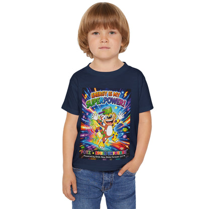 Potz™ Heavy Cotton™ Toddler T-Shirt – "Energy is My Superpower!" Graphic Tee | Smile Universe Collection