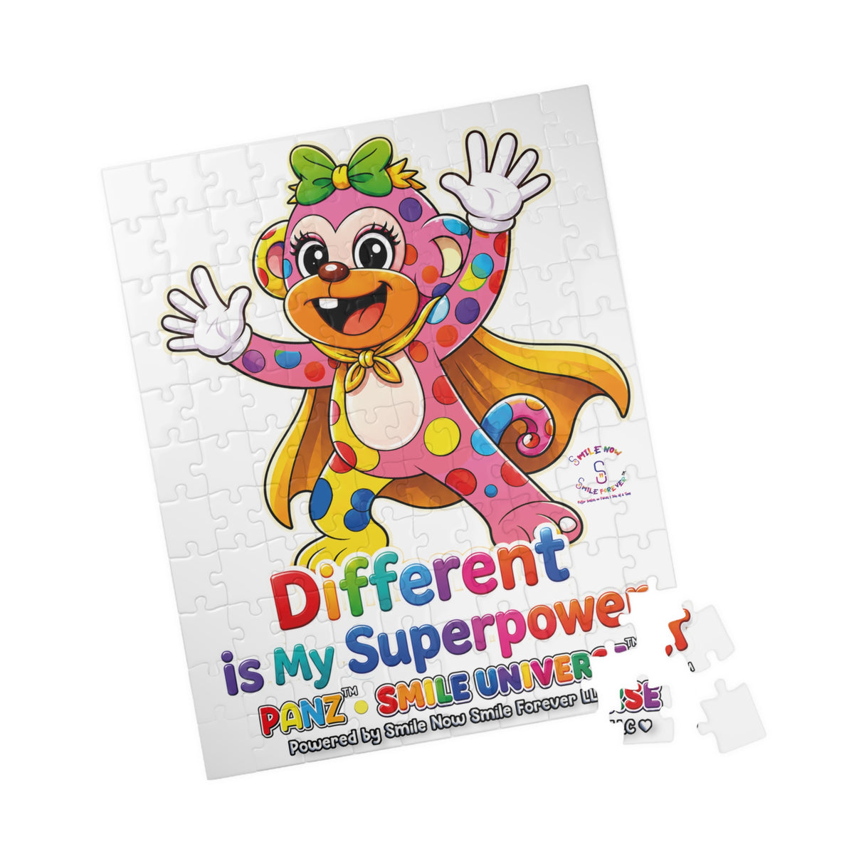 Panz™ Puzzle (110, 252, 520 & 1014-piece) – "Different is My Superpower" Graphic | Smile Universe Collection