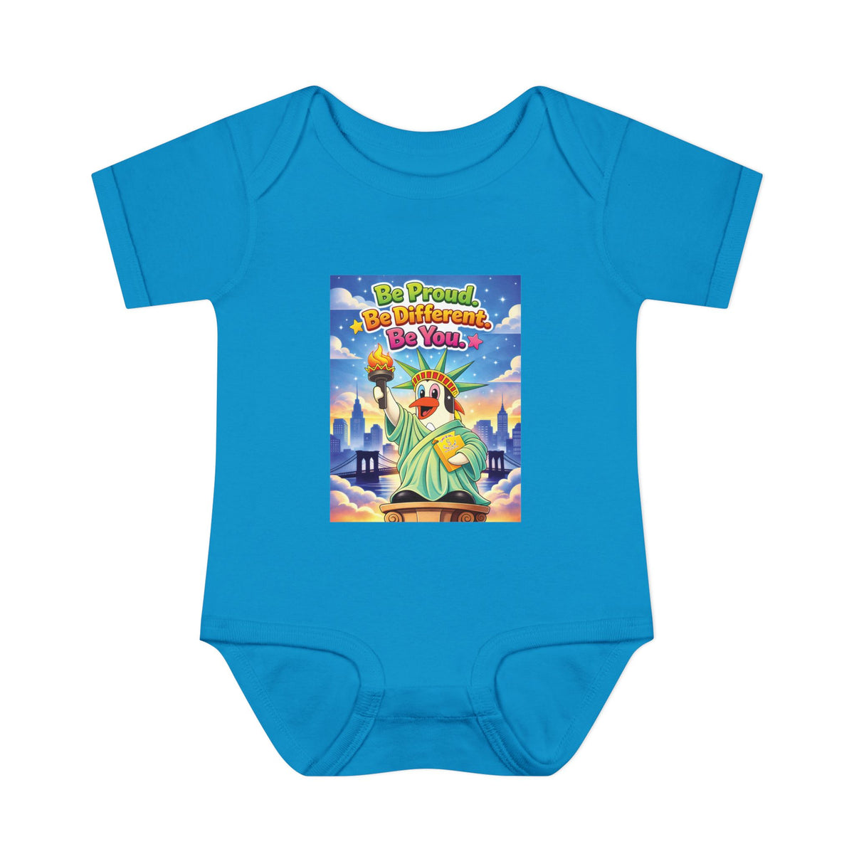 TuBz™ "Be Proud. Be Different. Be You." Infant Bodysuit - Inspirational Baby Onesie
