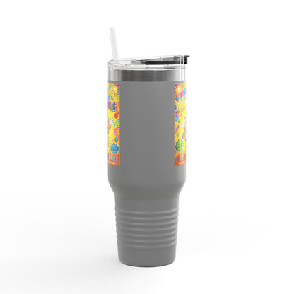 Potz™ Insulated Travel Mug 40oz – "My ADHD Brain is Full of Brilliant Ideas!" Graphic Tumbler | Smile Universe Collection