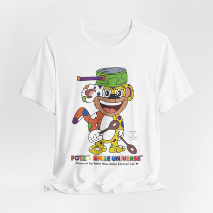 Potz™ Unisex Jersey Short Sleeve Tee – Playful Graphic Tee | Smile Universe Collection