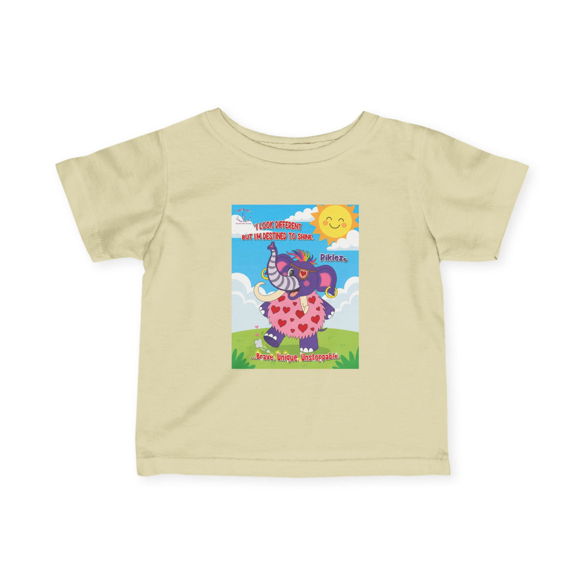 Piklez™ Infant Fine Jersey Tee – “Destined to Shine” Baby Shirt | Smile Universe Piklez Collection