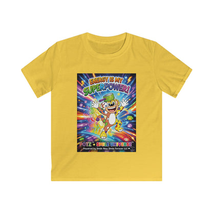 Potz™ Kids Softstyle Tee – "Energy is My Superpower!" Graphic Tee | Smile Universe Collection
