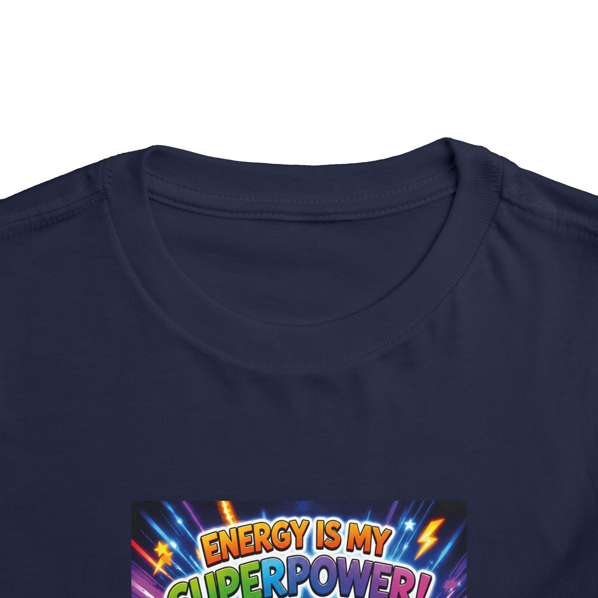 Potz™ Toddler Short Sleeve Tee – "Energy is My Superpower!" Graphic Tee | Smile Universe Collection