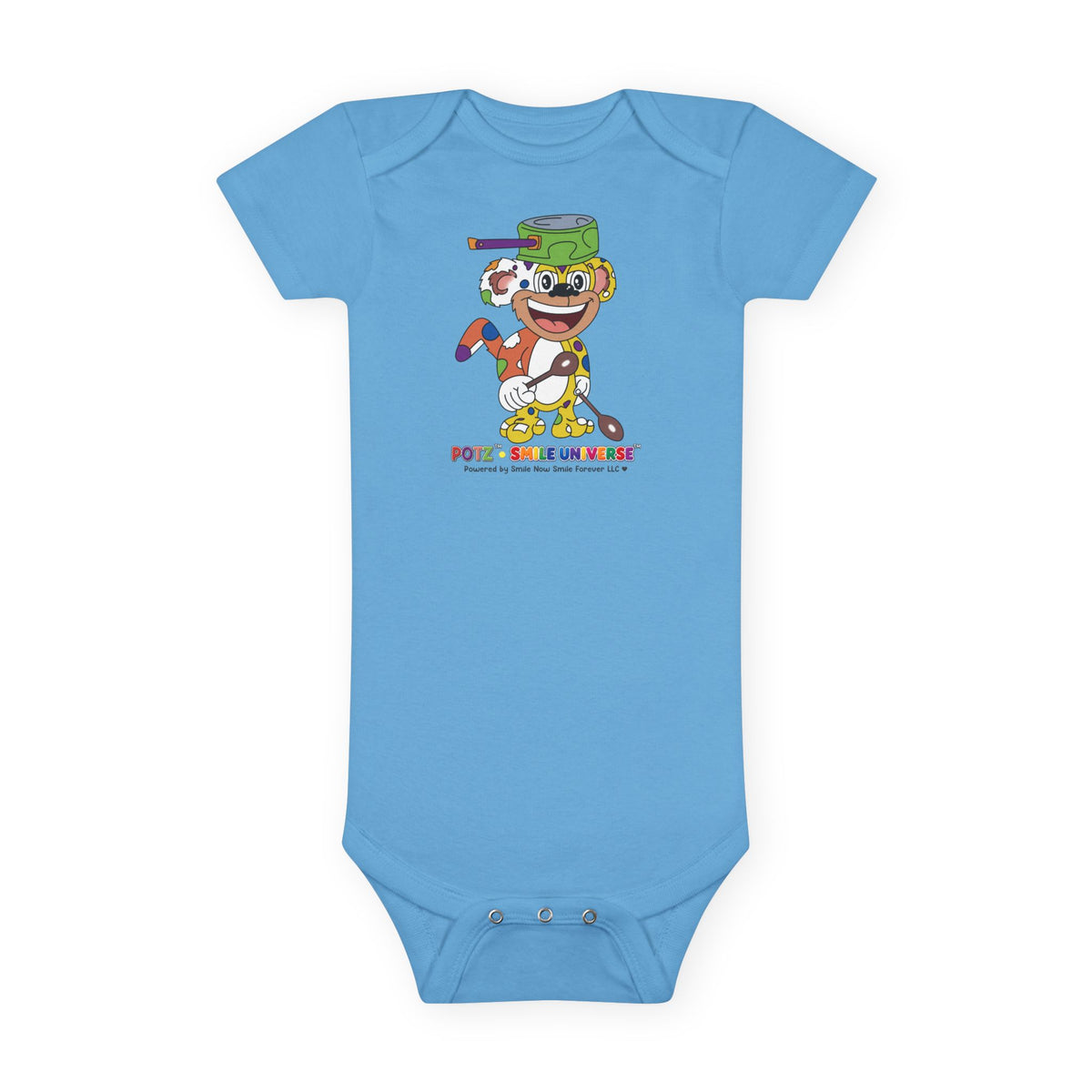Potz™ Baby Short Sleeve Onesie® – Playful Graphic Bodysuit | Smile Universe Collection