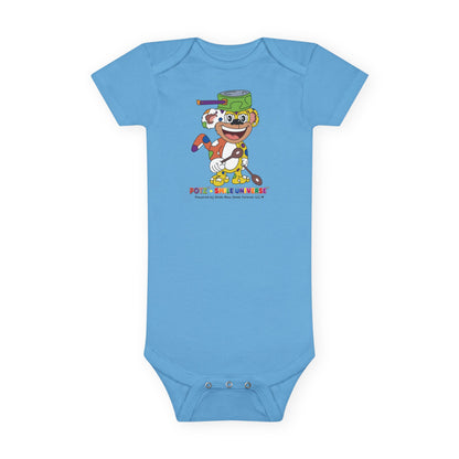 Potz™ Baby Short Sleeve Onesie® – Playful Graphic Bodysuit | Smile Universe Collection