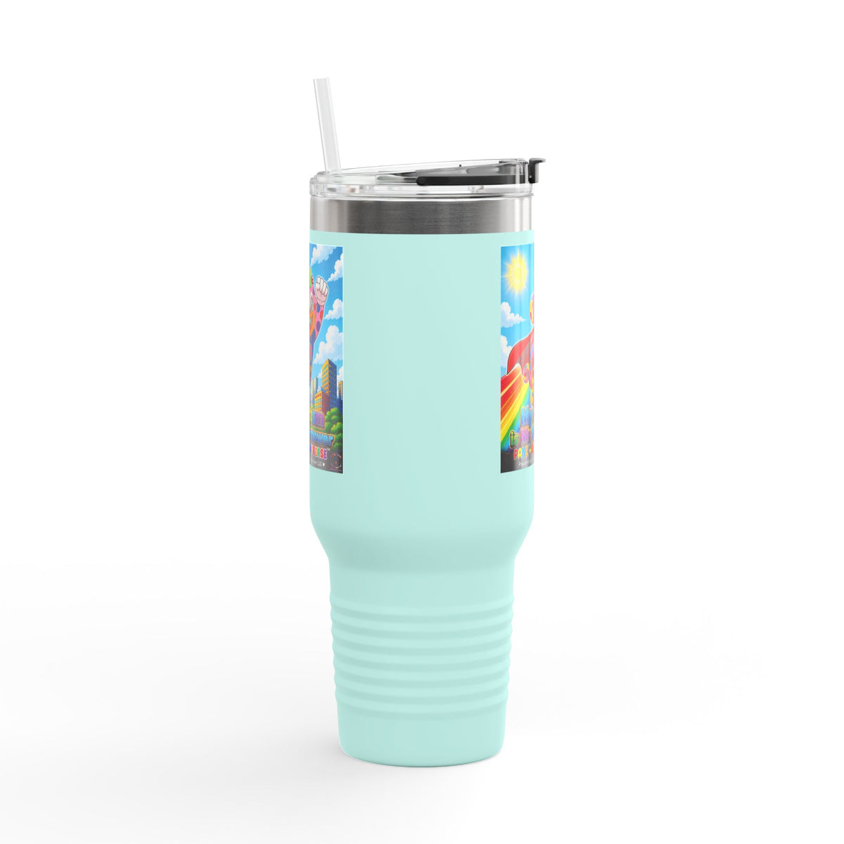 Panz™ 40oz Insulated Travel Mug – "My Autism is My Superpower" Graphic | Smile Universe Collection