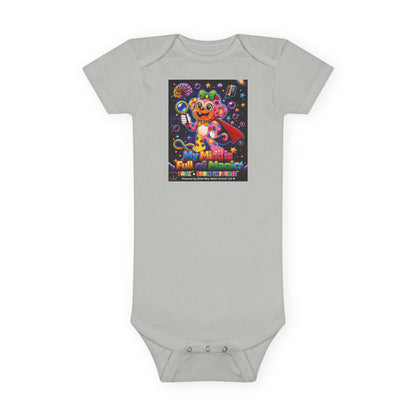 Panz™ Baby Short Sleeve Onesie® – "My Mind is Full of Magic" Graphic | Smile Universe Collection