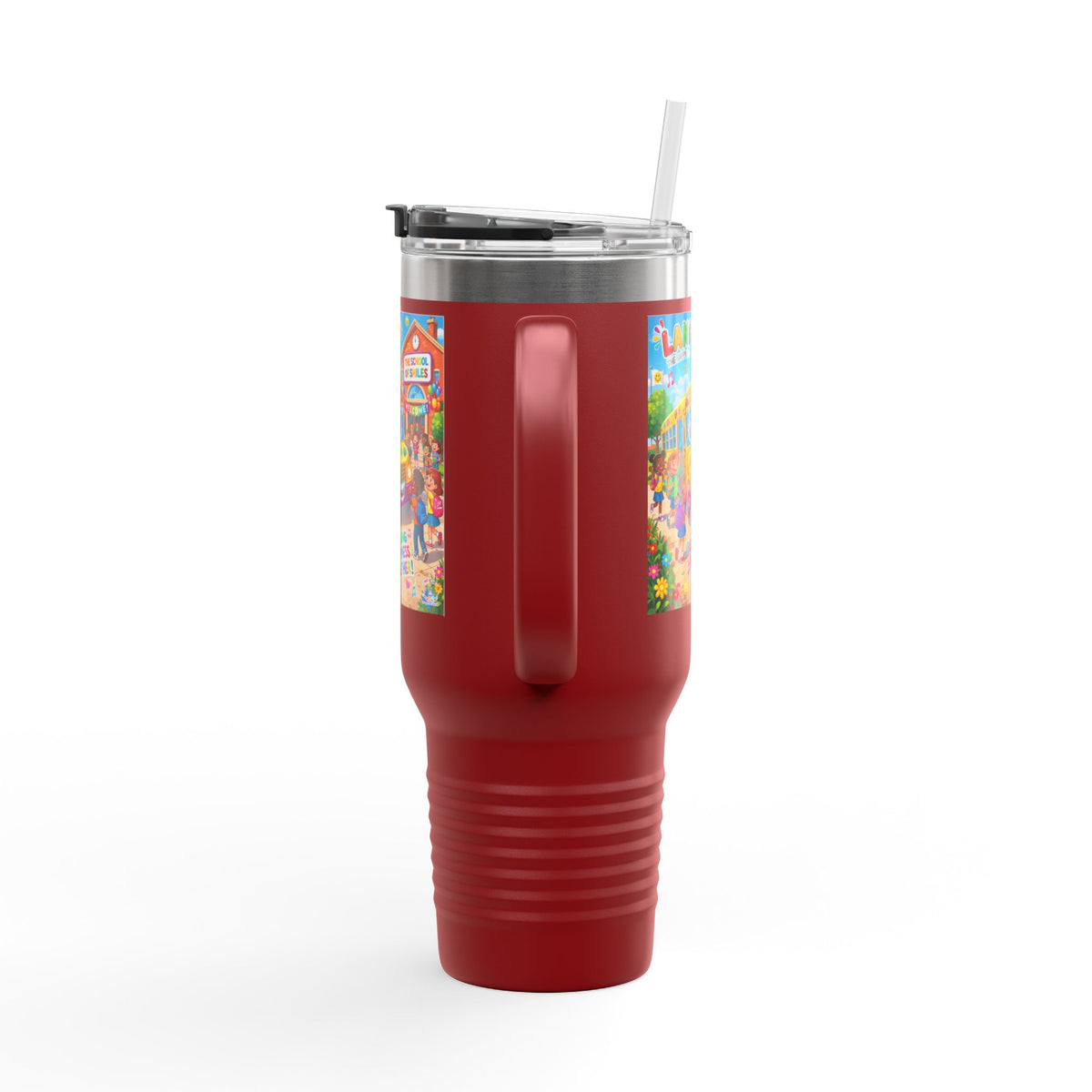 Lani™ 40oz Insulated Travel Mug – "Let's Sing Happiness Together!" Graphic