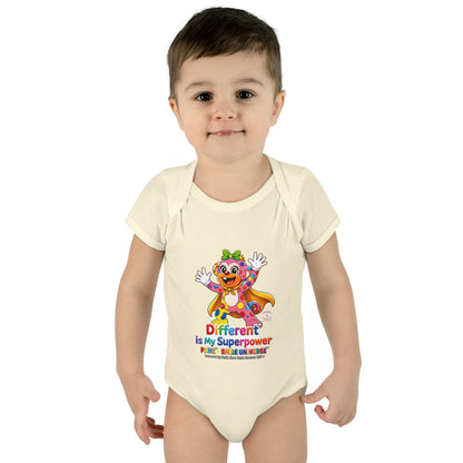 Panz™ Infant Baby Rib Bodysuit – "Different is My Superpower" Graphic | Smile Universe Collection