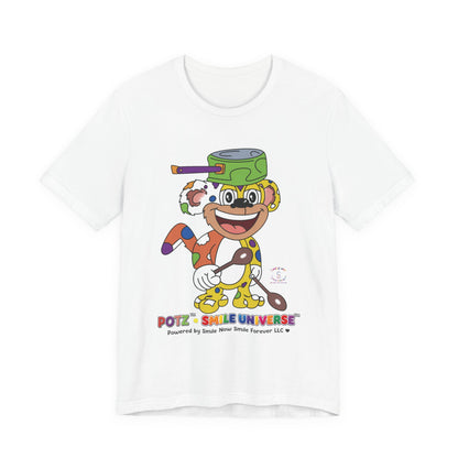 Potz™ Unisex Jersey Short Sleeve Tee – Playful Graphic Tee | Smile Universe Collection