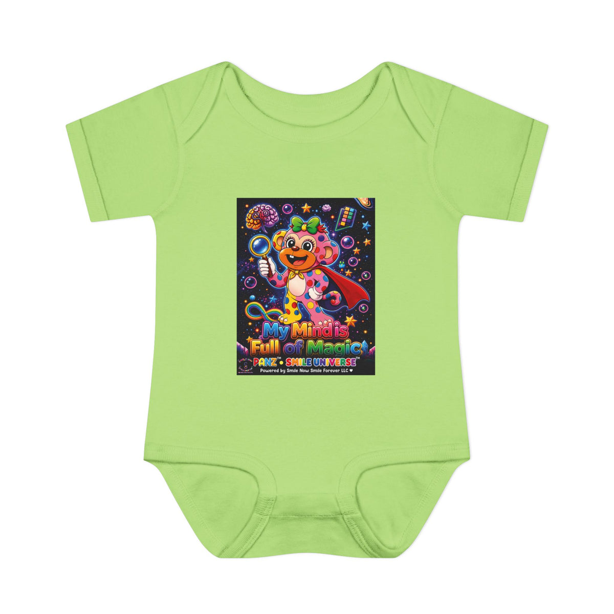 Panz™ Infant Baby Rib Bodysuit – "My Mind is Full of Magic" Graphic | Smile Universe Collection